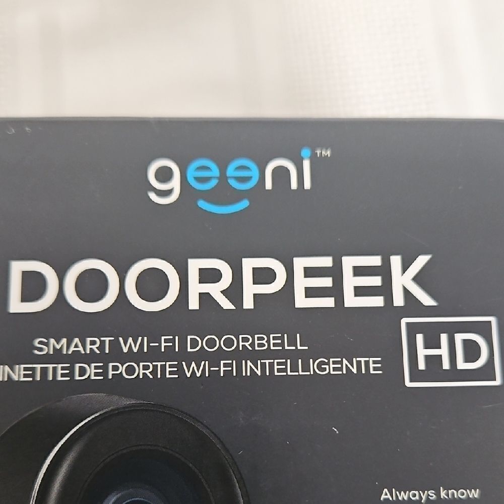 HOST PICK Geeni Doorpeek Smart Wi-Fi Doorbell - Black - Picture 3 of 16